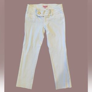 Lilly Pulitzer White Cropped Resort Pants size 0